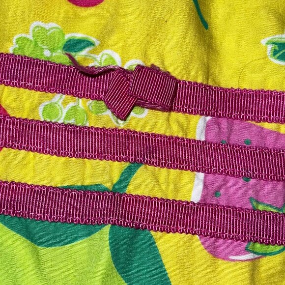 Lilly Pulitzer Vintage White Label Fruit Dress Girls 8 Pineapples Grapes Print - Picture 5 of 7